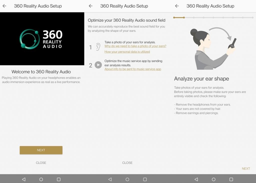 Setting up the 360 Reality Audio in the Sony Headphones Connect app
