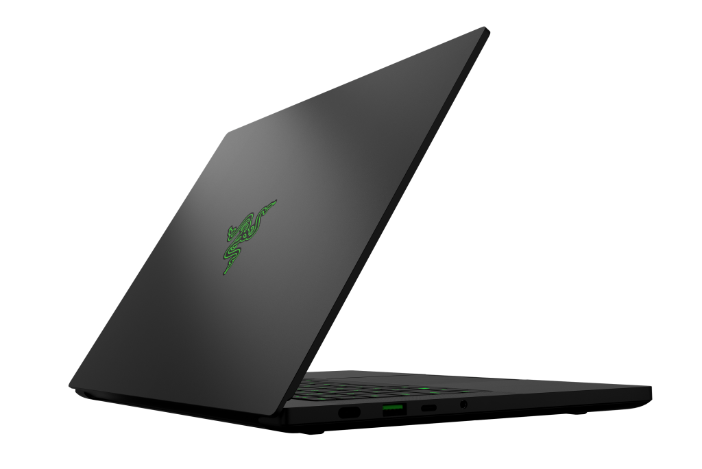 Razer Blade 14 viewed from the rear