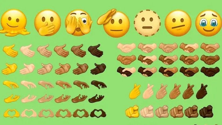 There are 25 new skin tone handshake emojis that will be available in the new update.