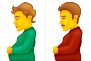 Pregnant man and pregnant person emoji.