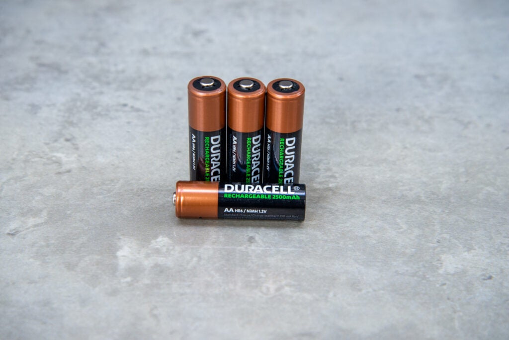 Duracell Rechargeable AA 2500mAh one battery lying down