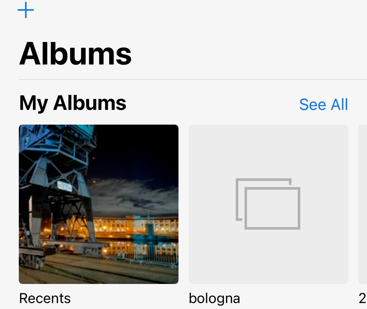 iOS Photos Albums