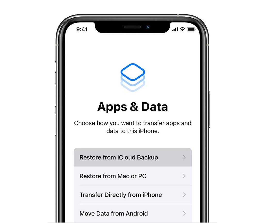 iOS Apps & Data Restore iCloud