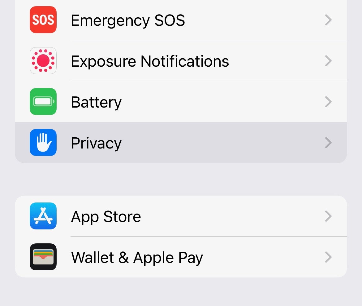 iOS Privacy app permissions