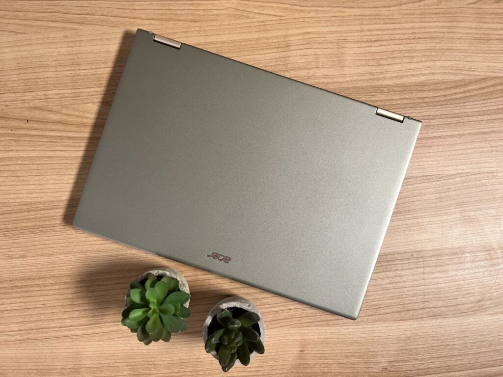 The back lid of the Acer spin 5