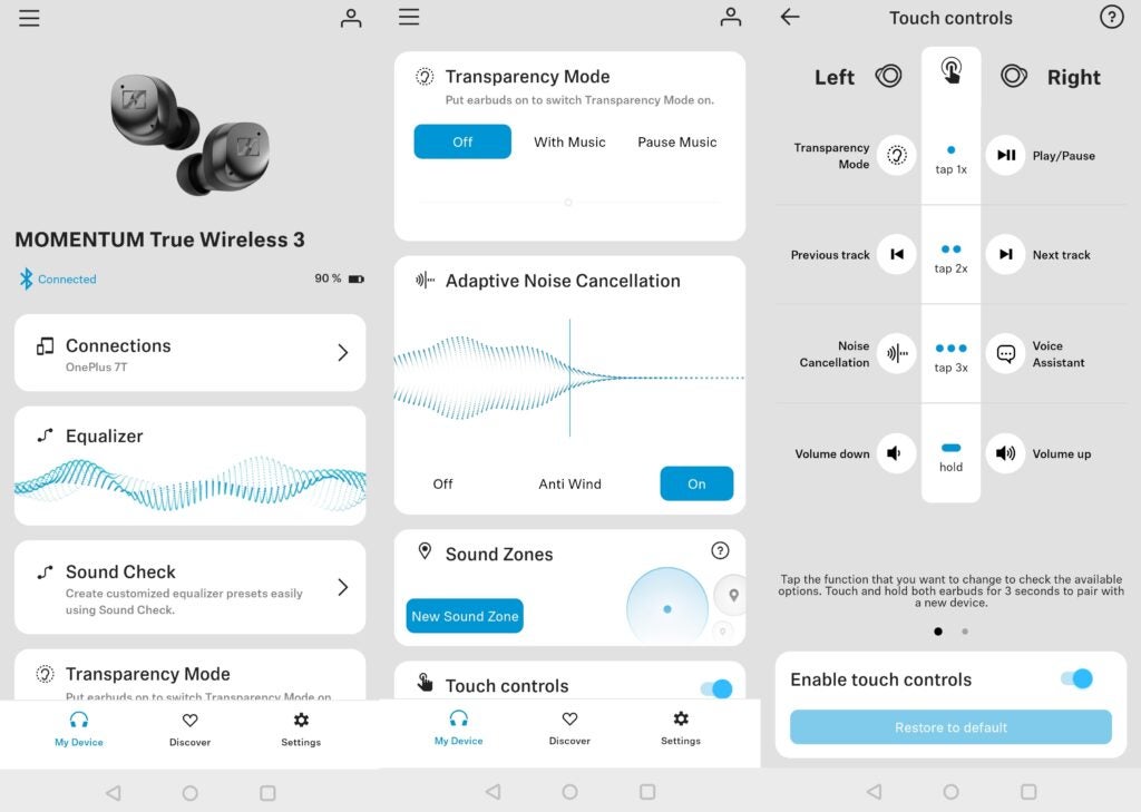 Sennheiser Momentum True Wireless 3 Smart Control app